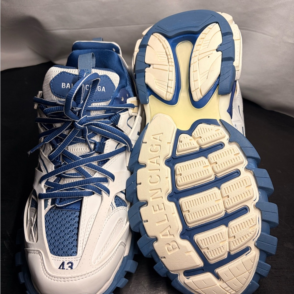 Balenciaga Tracks Blue and White Athletic Shoes - Picture 5 of 5